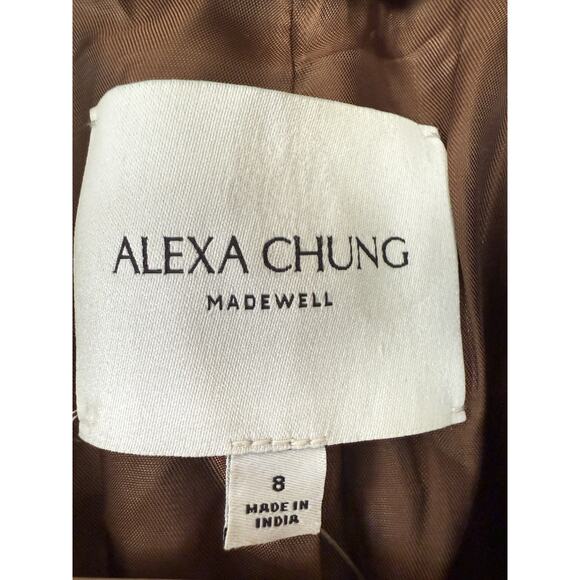 Alexa Chung for Madewell Brown Calf Suede Trench Coat Size 8 | Rare Collab NWT - Picture 13 of 16